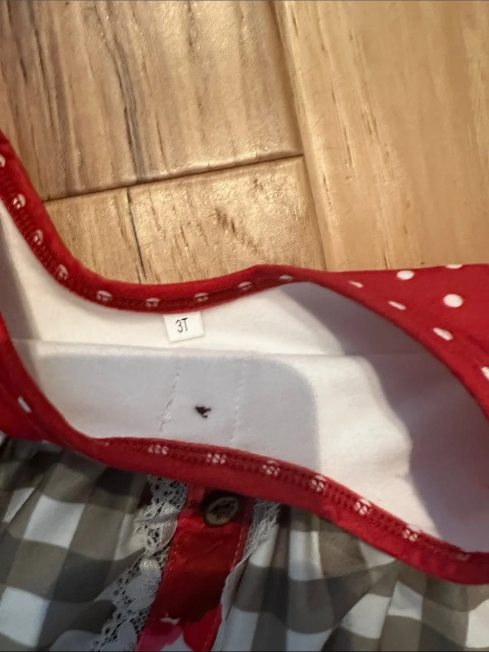 jane + jo Red Polka Dot & Gingham Top with Floral Shorts